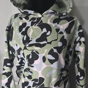 Adidas Kids Camouflage Hoodie - Olive, Black, Light Pink